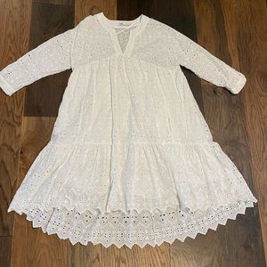 Zara Eyelet MIDI Dress